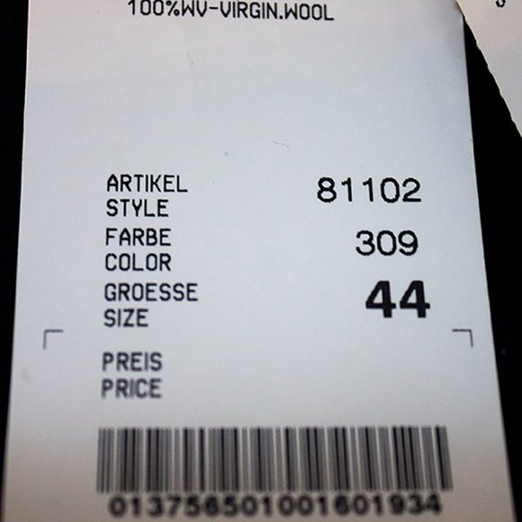 Escada Pants Navy/Black 100% Virgin Wool NWT $850 Size EU 44 US 10 - Picture 8 of 8